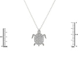 Micropave Turtle Necklace