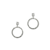 Forever Love Circle Drop Earrings with 1/4 CT Solitaire CZ