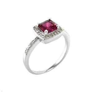 Ruby Square Cut Vintage Inspired Ring